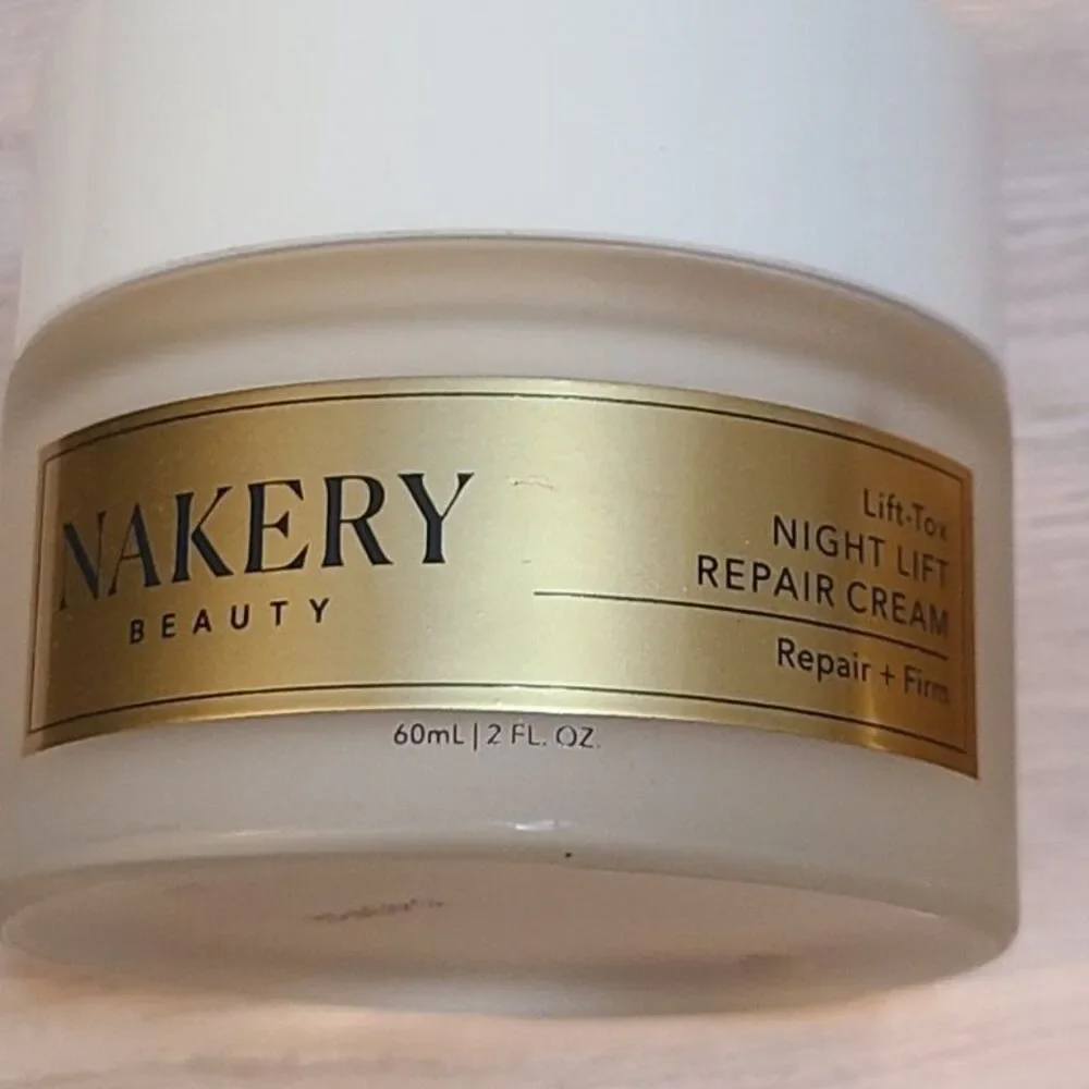 Nakery Beauty Lift-Tox Night Repair Cream Wrinkle Firming Moisturizer 2 oz 60ml